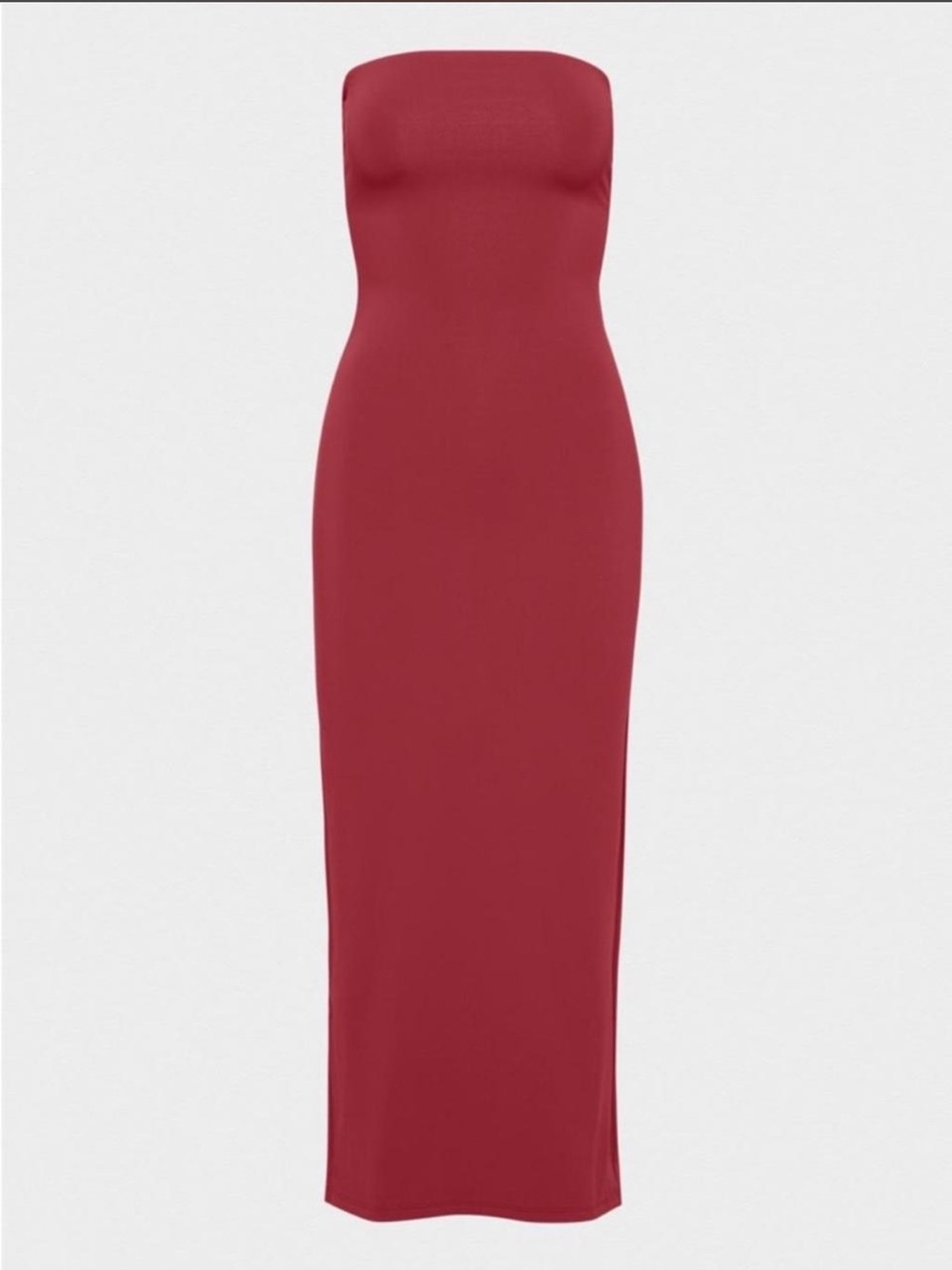 Aritzia $98 Contour Enrapture Maxi Tube Dress in Dark Ruby Red Size XS New - Picture 1 of 7